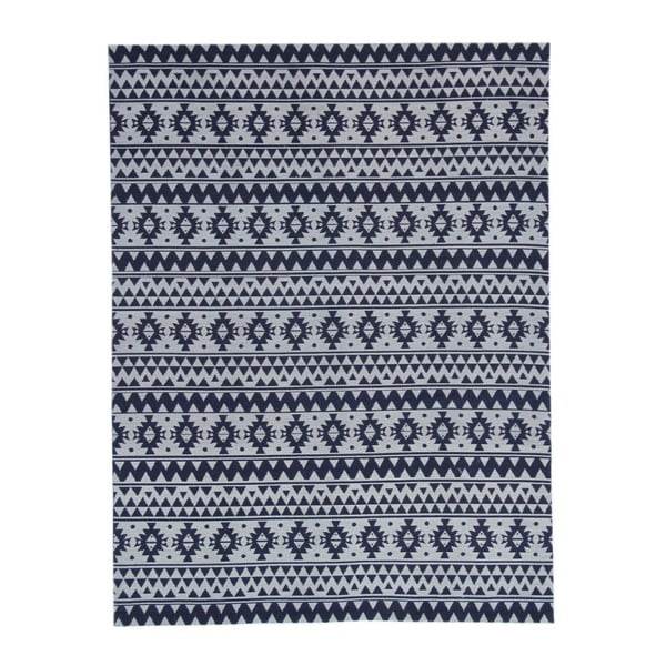 Ručne tkaný modrý koberec Kayoom Linea 322 Blau, 160 × 230 cm