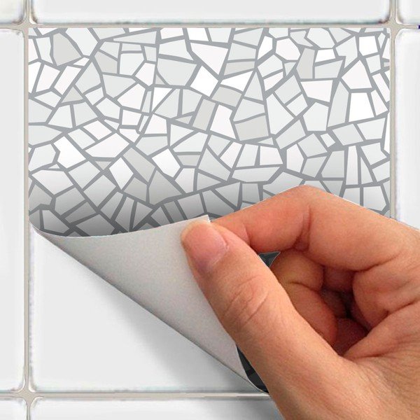 Sada 24 nástenných samolepiek Ambiance Cement Tile Stickers Terrazzo Waldo, 15 x 15 cm-image-1