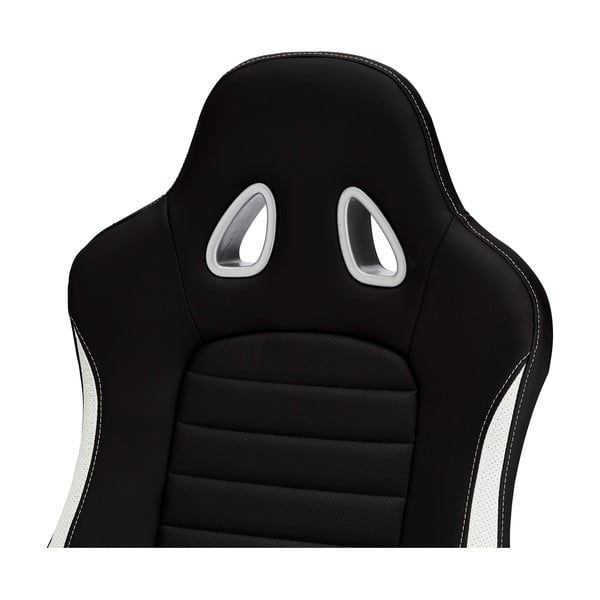 Čierno-biela kancelárska stolička Furnhouse Speedy-image-3