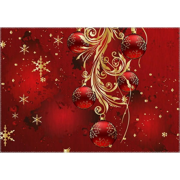 Červené vianočné ozdoby Koberec Vitaus, 50 x 80 cm