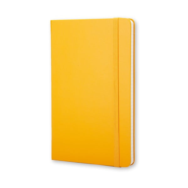 Malý žltý zápisník Moleskine Hard, štvorčekovaný
