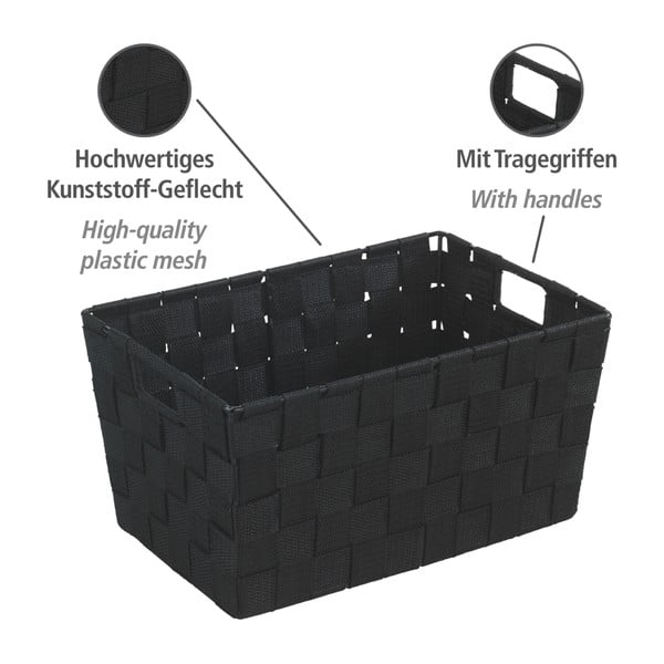 Čierny košík Wenko Adria, 20 × 30 cm-image-3