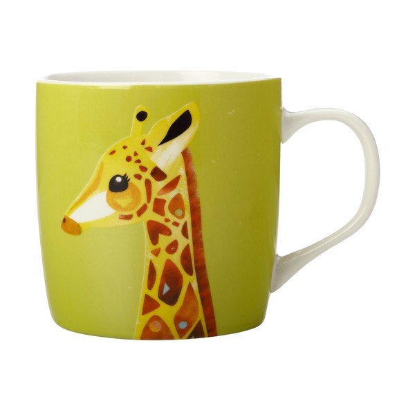 Zelený porcelánový hrnček Maxwell & Williams Pete Cromer Giraffe, 375 ml