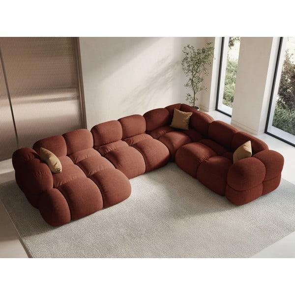 Rohová pohovka v tehlovej farbe (pravý roh/do tvaru "U") Loretto – Cosmopolitan Design-image-1