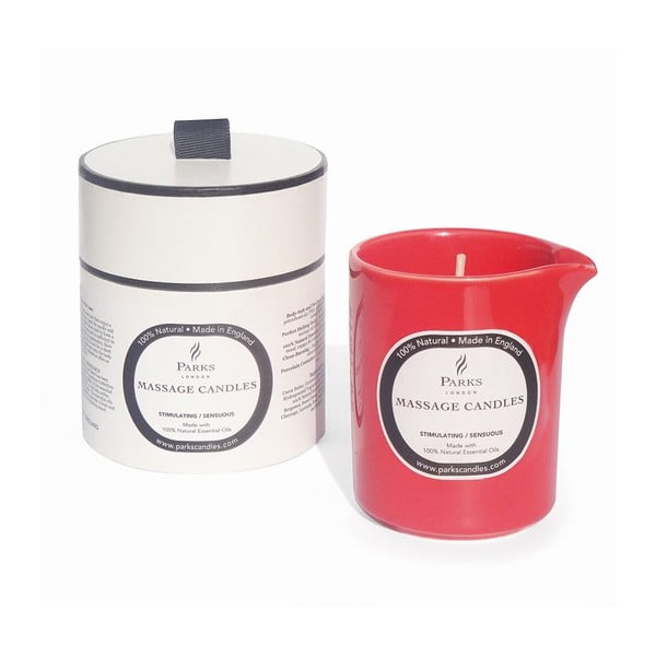 Masážna sviečka s vôňou santalového dreva, pačuli a ylang ylang Parks Candles London Stimulating, 50 hodín horenia