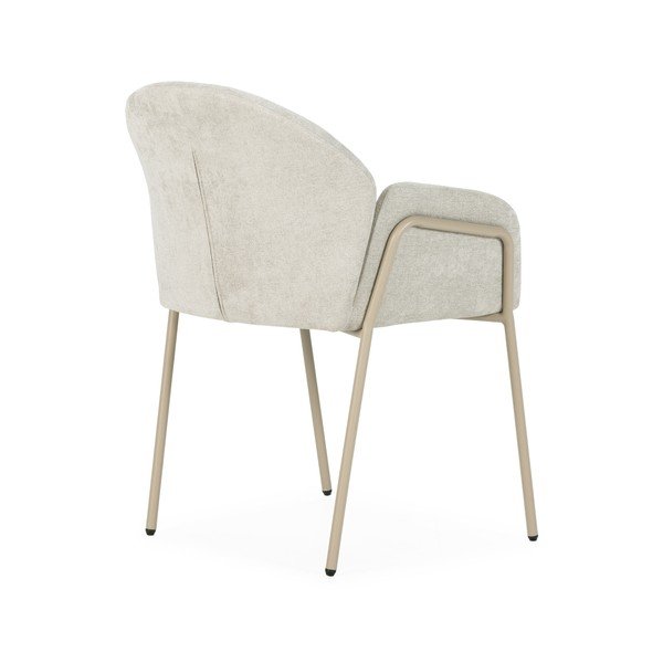 Béžové čalúnené jedálenské kreslá v súprave 2 ks Aslin – MOME-image-4