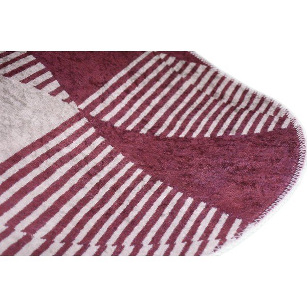 Vínovočervený umývateľný koberec 80x120 cm Oval – Vitaus-image-2