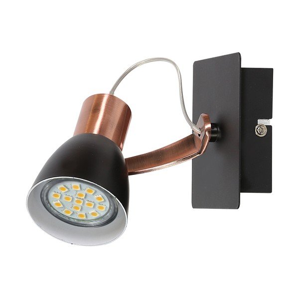 Nástenné svietidlo v čierno-medenej farbe Markus – Candellux Lighting