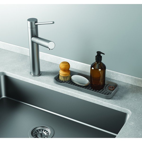 Sivý silikónový organizér k drezu – Metaltex-image-1