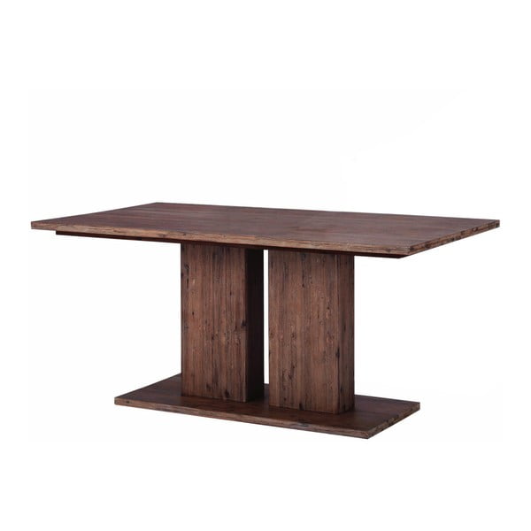 Tmavohnedý jedálenský stôl z masívneho akáciového dreva Støraa Yen, 90 x 160 cm