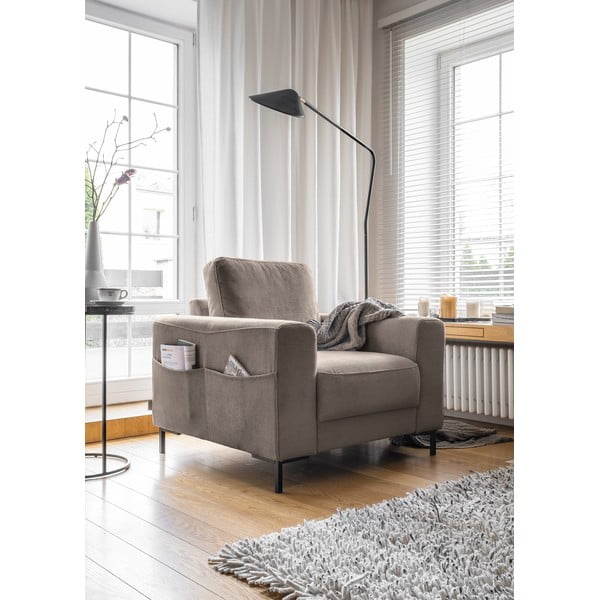 Hnedé menčestrové kreslo Lofty Lilly – Miuform-image-2