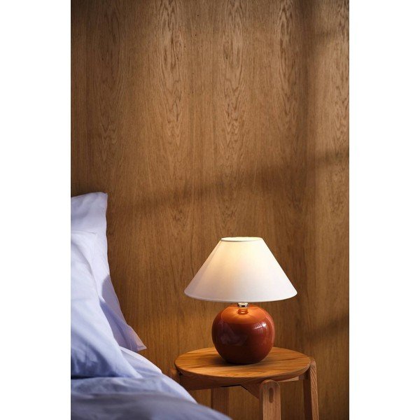 Hnedá/krémovobiela keramická stolová lampa (výška  29 cm) Karamell – Jotex-image-1