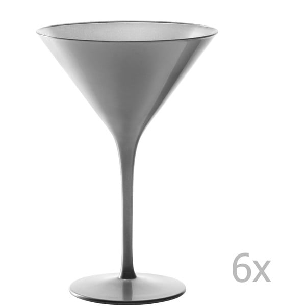 Sada 6 strieborných pohárov na koktaily Stölzle Lausitz Olympic Cocktail, 240 ml
