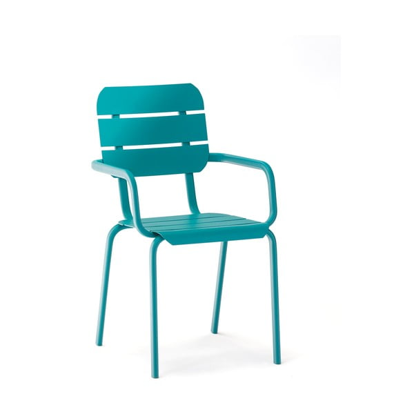 Modré kovové záhradné stoličky v súprave 4 ks Alicante – Ezeis