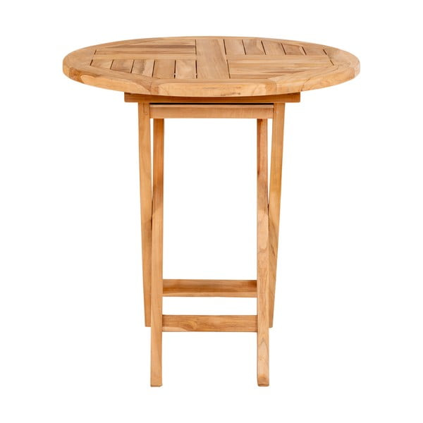 Záhradný jedálenský stôl z tíkového dreva Bonami Essentials Oviedo, ø 70 cm-image-3