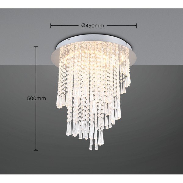 LED stropné svietidlo v striebornej farbe ø 45 cm Pomp – Reality-image-2