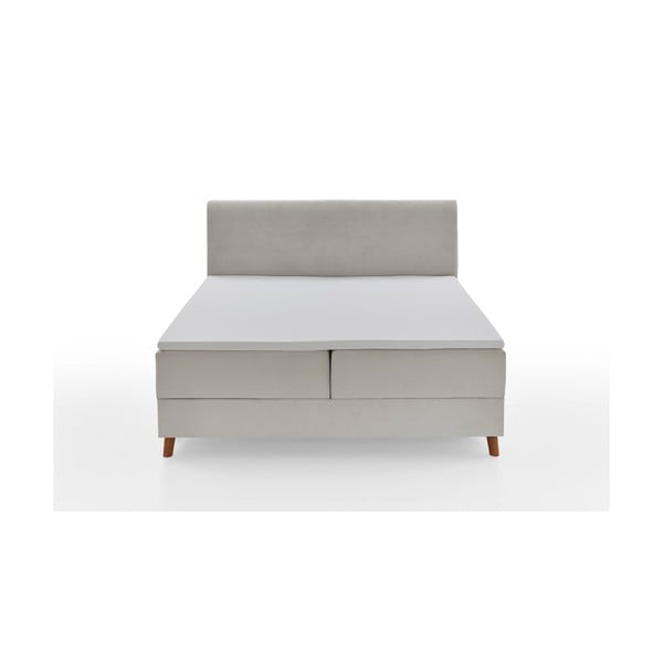 Béžová boxspring posteľ s úložným priestorom 180x200 cm Memphis - Meise Möbel-image-3