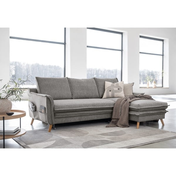 Sivá rozkladacia rohová pohovka (pravý roh) Charming Charlie – Miuform-image-3