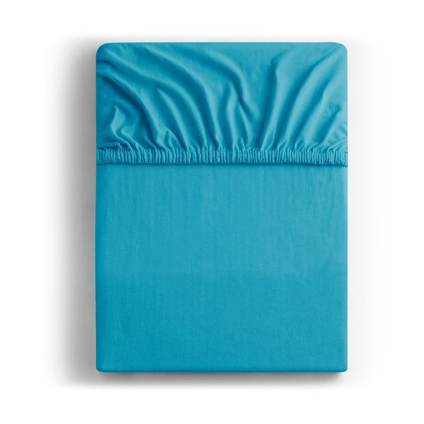 Modrá napínacia plachta jersey 120x200 cm Amber – Restilo