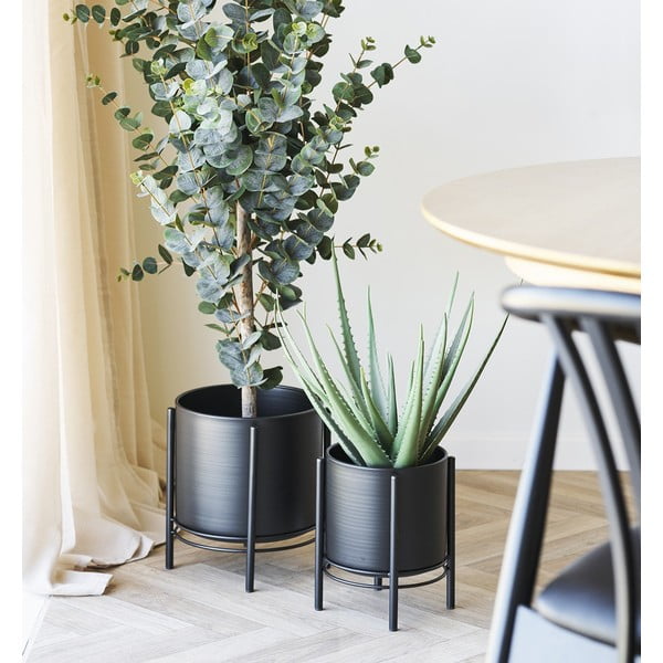 Kovové obaly na kvetináče v súprave 2 ks Svarta – House Nordic-image-1