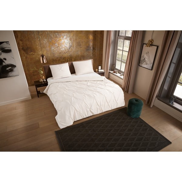 Krémové predĺžené obliečky na dvojlôžko z mikrovlákna 200x220 cm Pure Elegance – Good Morning-image-2