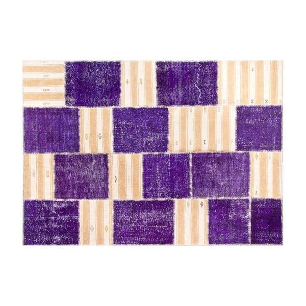 Vlnený koberec Allmode Purple, 150x80 cm