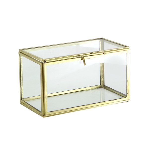 Set 2 sklenených boxov Small Brass-image-2