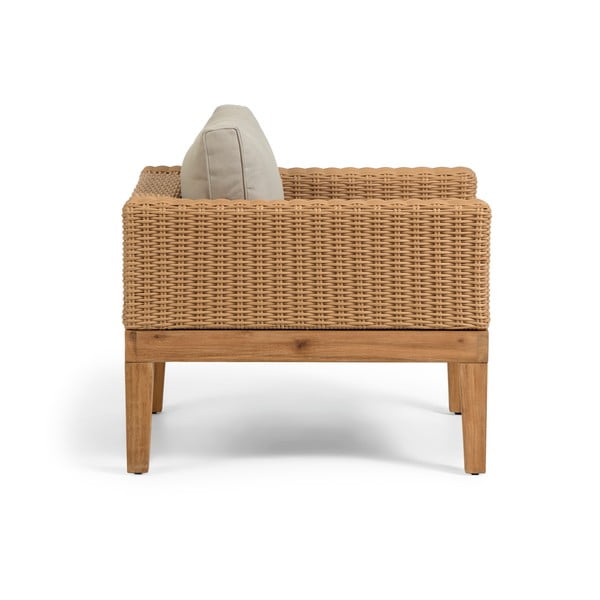 Záhradné kreslo s béžovými vankúšmi Kave Home Acae-image-3