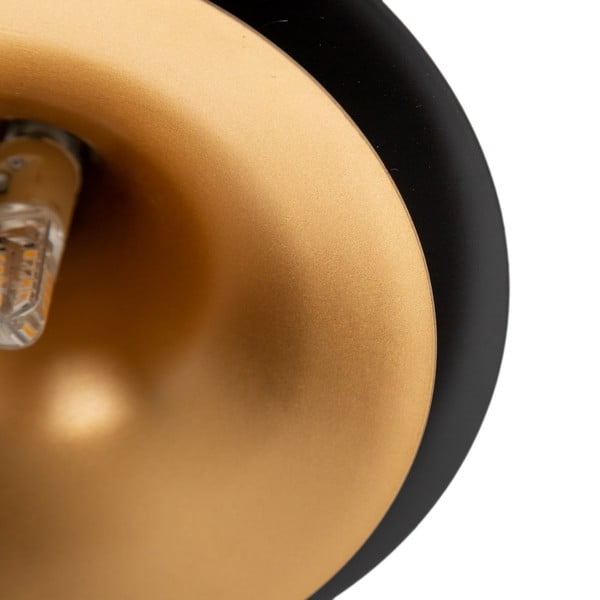 Čierne závesné svietidlo s kovovým tienidlom ø 36 cm – Ixia-image-1