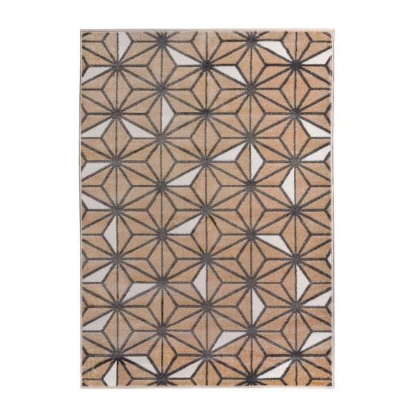 Hnedo-sivý koberec Mazzini Sofas Cristal, 133 × 190 cm