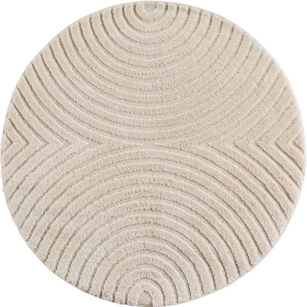 Krémovobiely okrúhly koberec s prímesou juty ø 80 cm Art 1122 – Ayyildiz Carpets