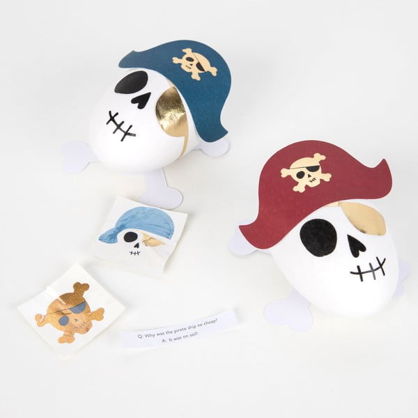Párty doplnky v súprave 3 ks Pirate Skulls Surprise Balls – Meri Meri-image-1