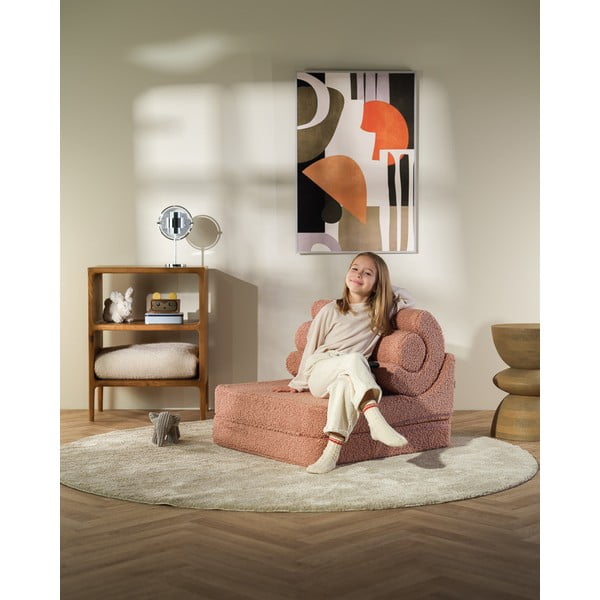 Ružové detské kresielko z textílie buklé Flipster – Wigiwama-image-3