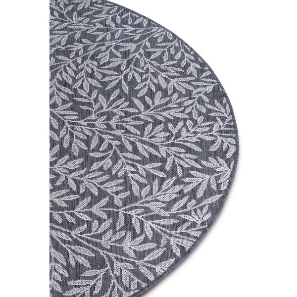 Antracitovosivý okrúhly koberec ø 120 cm Twig – Hanse Home-image-4