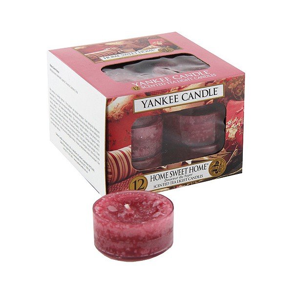 Sada 12 vonných sviečok Yankee Candle Sladký Domov, doba horenia 4 - 6 hodín