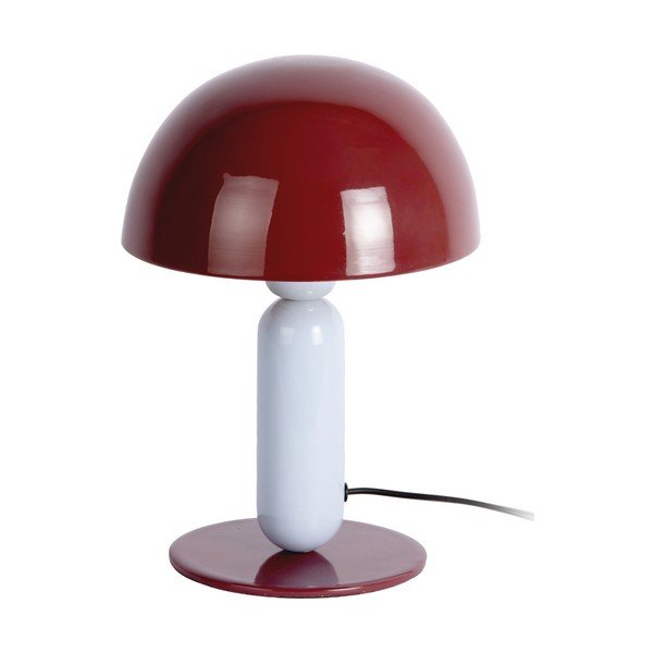 Vínovočervená/svetlomodrá kovová stolová lampa (výška  30 cm) Firenze round – Leitmotiv