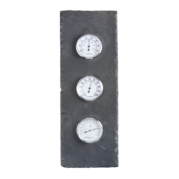 Bridlicový barometer Esschert Design Trinity, 50 × 18 cm