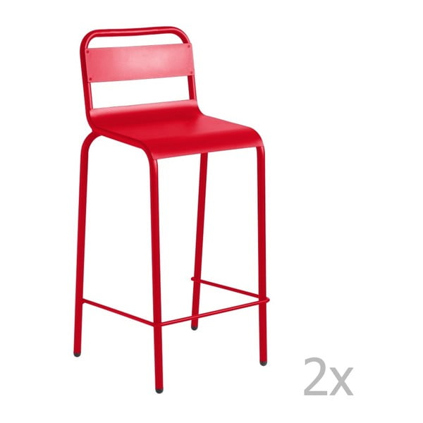 Sada 2 červených barových stoličiek Isimar Anglet