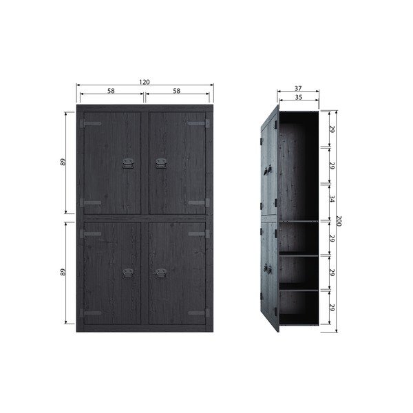 Čierna skriňa vtwonen Bunk-image-2