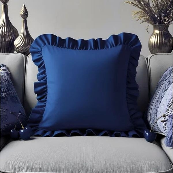 Obliečka na vankúš s prímesou bavlny 40x40 cm Ruffled – Mila Home