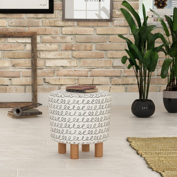 Taburet s drevenými nohami Cono Sway, ⌀ 41 cm-image-1