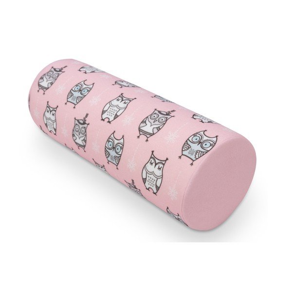 Ružový vankúš s motívom sovičiek KICOTI, 15 × 40 cm-image-3