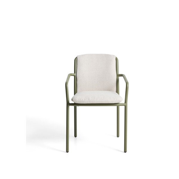Zelená polstrovaná záhradná stolička Linosa – Kave Home-image-4