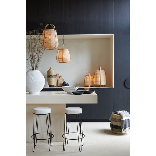 Biela čalúnená barová stolička (výška sedadla 73 cm) Alice – Light & Living-image-3