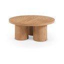 Okrúhly konferenčný stolík v dekore duba v prírodnej farbe ø 100 cm Arancha – MOME