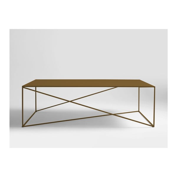Konferenčný stolík v zlatej farbe Custom Form Memo, 140 x 80 cm
