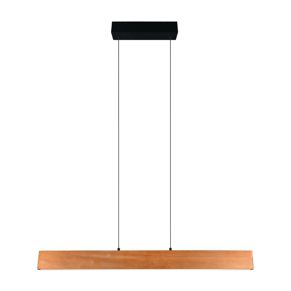 E-shop LED závesné svietidlo v prírodnej farbe s dreveným tienidlom Edgewood – Trio