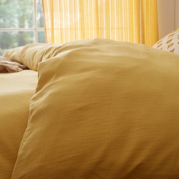 Žlté mušelínové obliečky na jednolôžko 135x200 cm Afra – Pineapple Elephant-image-2