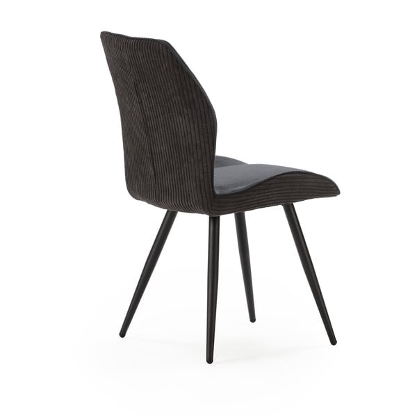 Čierne menčestrové jedálenské stoličky v súprave 2 ks Adaya – Marckeric-image-4