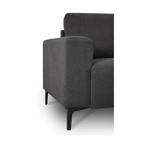 Antracitová ženilková rohová pohovka (pravý roh/do L) Fabian – Scandic-image-4